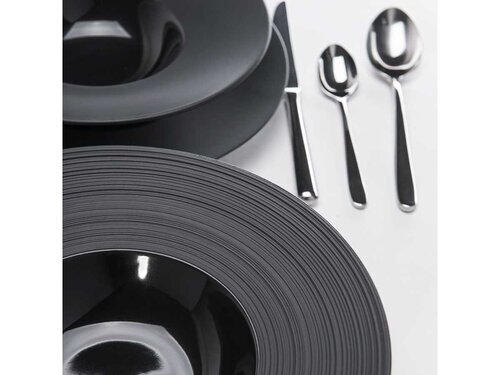Serie Gourmet Kontrast Teller tief mit breiter Fahne  230 mm, schwarz, BTH 0 x 0 x 55 mm