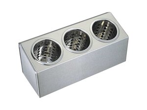 Besteckbeh�lter aus Edelstahl f�r 3 Besteckk�cher, aus...