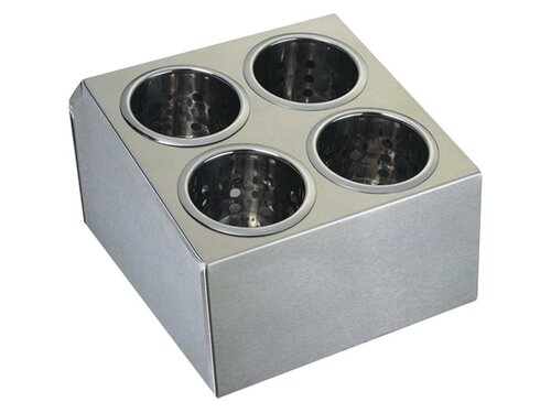 Besteckbeh�lter aus Edelstahl f�r 4 Besteckk�cher, f�r...