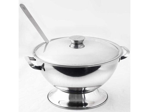 Stalgast Suppenterrine aus Edelstahl, Inhalt 3 Liter, BTH 290 x 246 x 137 mm