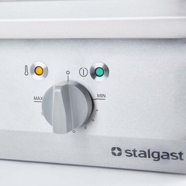 Stalgast SL40282T Elektro Wassergrill, 8,16 kW, 2 Heizzonen, Tischgerät, BTH 800 x 700 x 250 mm