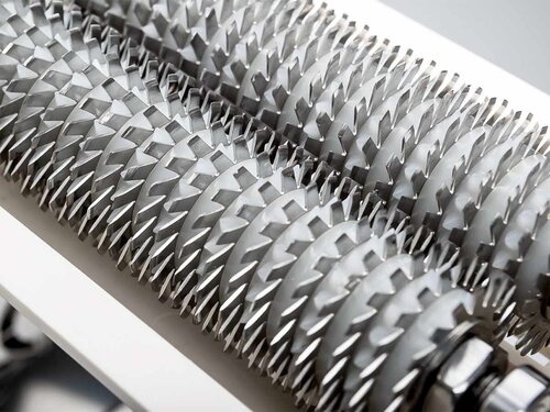 Victor Fleischmrber fr bis zu 420 Steaks/h, Klingenrollen ca. 175 mm breit