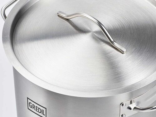Gredil ECO Suppentopf mit Deckel, induktionsgeeignet, 32,6 Liter,  400 mm, Hhe 260 mm