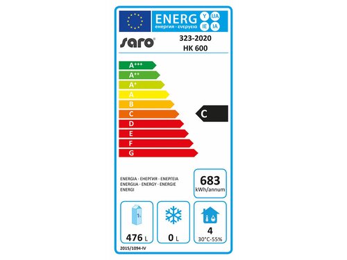 Saro Lagerk�hlschrank HK 600 V2, wei�, abschlie�bare T�r,...
