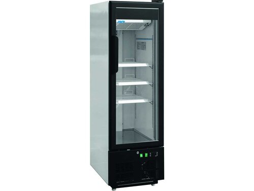 Tiefkühlschrank mit Umluftventilator Modell EK 199, Inhalt 215 Liter, mit Glastür, 48,4 x 70 x 157,8 cm