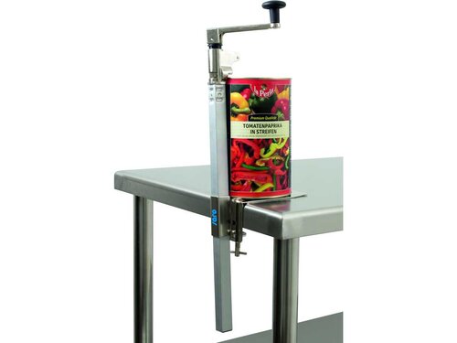 Saro Industriedosenffner CARRA, Leichtmetall, vernickelt, Dosen bis 9,7 kg, BTH 180 x 70 x 660 mm