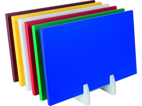 Saro Polyethylen-Schneidebrett, Anti-Rutsch-Fe, wei, BTH 500 x 300 x 15 mm