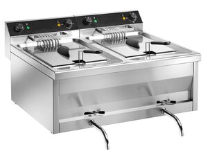 Saro Fritteuse Tischmodell, GASTROLINE 9+9V, Edelstahl,...