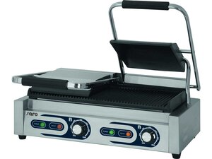 Saro Kontaktgrill PG 2, Edelstahl, 3,6 kW, gerillte...