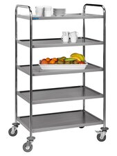 Saro Transportwagen Edelstahl, 5 Borde, 4...