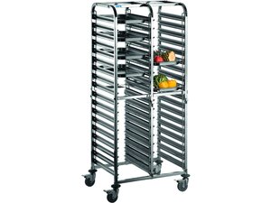 Saro Regalwagen LIAM DUO, Chromnickelstahl, 36 GN 1/1, 4 Lenkrollen, BTH 750 x 555 x 1735 mm