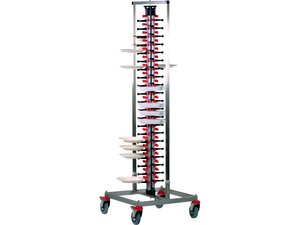 Saro Tellerstapelsystem Plate-Mate� PM-84 STANDARD, 84 Teller, 4 Lenkrollen, BTH 650 x 650 x 1870 mm