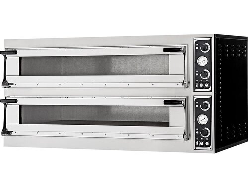 Prismafood Pizzaofen Virtuoso99, 2 Backkammern, Schamottboden, 18 Pizzen �35 cm, 30,6 kW, BTH 1500 x 1314 x 745 mm