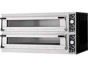 Prismafood Pizzaofen Virtuoso99, 2 Backkammern, Schamottboden, 18 Pizzen �35 cm, 30,6 kW, BTH 1500 x 1314 x 745 mm