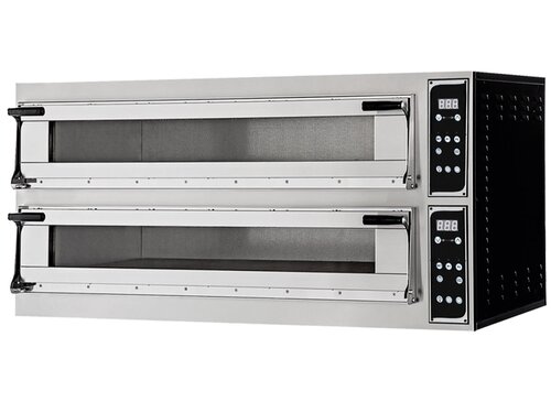 Prismafood Pizzaofen Virtuoso99 Digital, 2 Backkammern, Schamottboden, 18 Pizzen �35 cm, 30,6 kW, BTH 1500 x 1314 x 745 mm