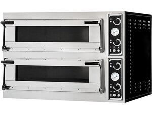 Prismafood Pizzaofen Virtuoso44TOP, 2 Backkammern, Vollschamottstein, 8 Pizzen �35 cm, 13,8 kW, BTH 1100 x 1074 x 745 mm