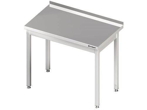 Arbeitstisch PROFI Edelstahl mit Aufkantung, BTH 700 x 600 x 850 mm, verschweit