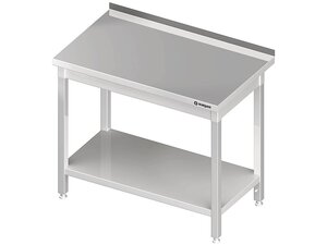 Arbeitstisch PROFI Edelstahl mit Grundboden mit Aufkantung 1100x700x850 mm verschwei�t