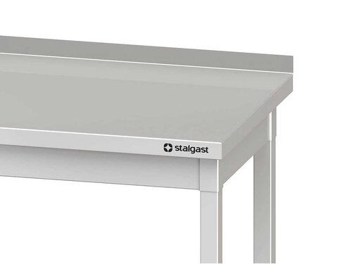 Arbeitstisch PROFI Edelstahl mit Grundboden mit Aufkantung 1700x600x850 mm verschwei�t