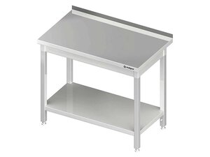 Arbeitstisch PROFI Edelstahl mit Grundboden mit Aufkantung 1700x600x850 mm verschwei�t