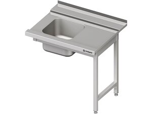 Zulauftisch Anbauseite links, mit 1 Becken und...