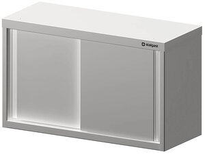 H�ngeschrank PROFI WandH�ngeschrank PROFI Edelstahl mit Schiebet�ren 1300x400x600 mm verschwei�t