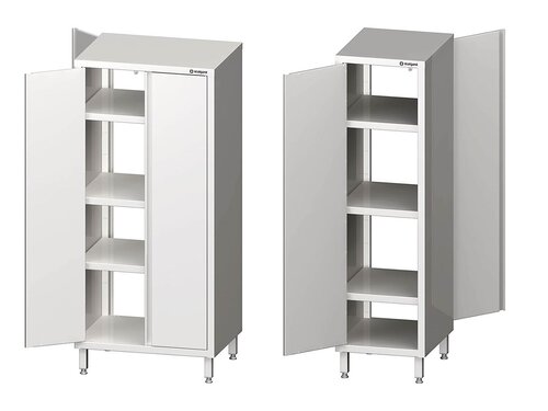 Edelstahl Durchreiche-Hochschrank PROFI mit Fl�gelt�r, verschwei�t, BTH 400 x 600 x 1800 mm