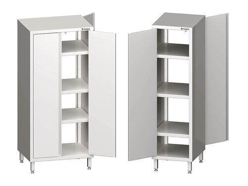 Edelstahl Durchreiche-Hochschrank PROFI mit Fl�gelt�r, verschwei�t, BTH 400 x 700 x 1800 mm