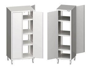 Edelstahl Durchreiche-Hochschrank PROFI mit Fl�gelt�r, verschwei�t, BTH 400 x 700 x 1800 mm