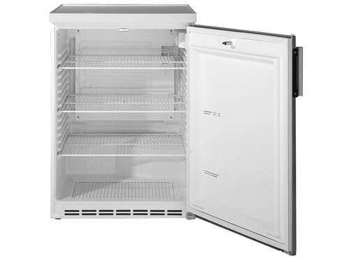 Flaschenkühlschrank, Umluftkühlung, Höhe ohne Arbeitsplatte 820mm, Volltürkühlschrank