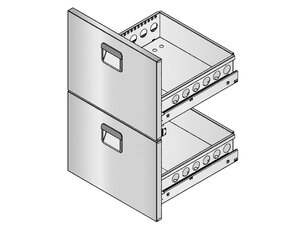 Schubladensatz, Halb-Halb Auszug, Vollausz�ge in...