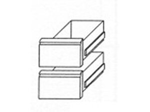 Schubladensatz, 1/2 + 1/2, GN 1/1, Mehrpreis statt Tr
