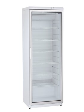 Flaschenkühlschrank CD 350 weiß, mit Glastür und 6 Rosten, BTH 600 x 600 x 1730 mm