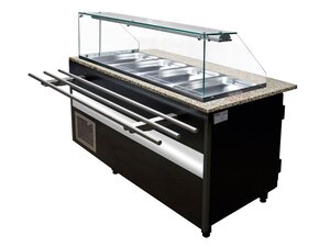 KBS Gastroline 1511, Verkaufstheke mit Glasaufsatz, fr...