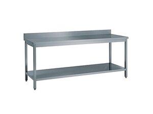 KBS Arbeitstisch, Aufkantung 100mm, Vollverschwei�te Ausf�hrung, BTH 1000 x 700 x 850 mm