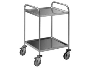 Servierwagen, gestanzte Ablagebden aus Chromstahl, mit...