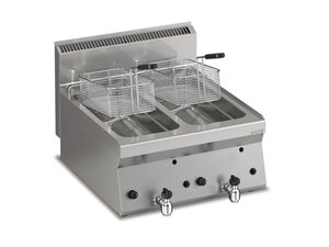 KBS Power 650 Gas-Fritteuse, Tiefgezogene Becken, 2x 8...