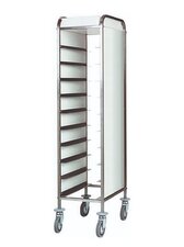 KBS Abrumwagen, 10 Tabletts GN 1/1, Vierkantrohr-Rahmen...