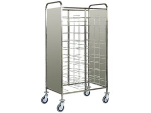 KBS Abrumwagen, 20 Tabletts 325-390x530mm, Vierkantrohr-Rahmen 20 mm, BTH 950 x 620 x 1750 mm