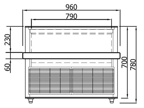 KBS Snow 20 Impuls-Tiefk�hltruhe Gefriertruhe, Inhalt 839 Liter, mit Glasschiebedeckel, 2050 x 960 x 780 mm