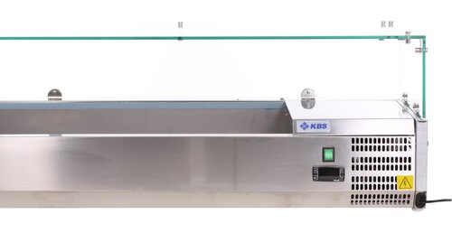 Kühlaufsatz RX1400 mit Glasaufbau 5x GN 1/3, 1400x395x435 mm