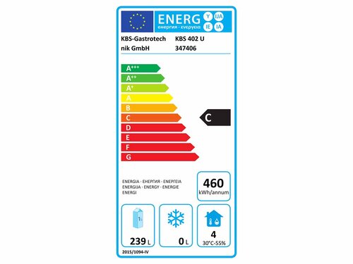 KBS Lagerk�hlschrank 402 U, 361 Liter, Umluftk�hlung, Vollt�rk�hlschrank, R�ckwandverdampfer, BTH 600 x 600 x 1850 mm