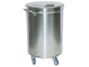 KBS Abfalleimer, 75 Liter, Edelstahl, mit Deckel &...