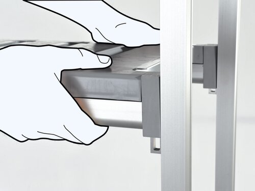 Regaleinrichtung CR 13/DCR 1300, L-Form, BxTxH 2155 x 400 x 1600 mm