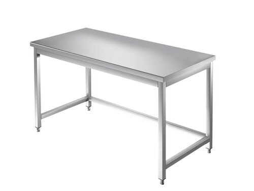 Edelstahl Arbeitstisch PREMIUM, Arbeitsplatte verst�rkt, H�henverstellbare Beine, BTH 800 x 700 x 850 mm