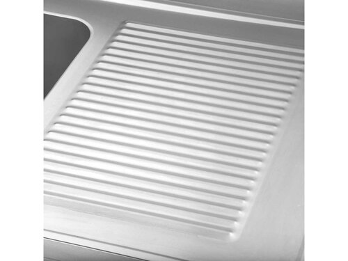 vaiotec TOPLINE 700 Sp�ltisch, 2 Becken links, Abtropffl�che, Grundboden, BTH 1400 x 700 x 850 mm