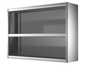 Edelstahl Wandhngeschrank PREMIUM, offen, Bautiefe 40...