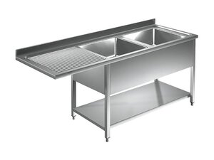 Edelstahl Sp�lzentrum PREMIUM, Bautiefe 70 cm, 2 Becken...