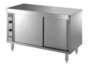 W�rmeschrank Edelstahl mit Schiebet�ren, Bautiefe 70 cm,...