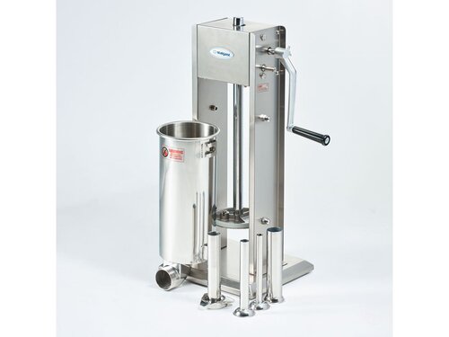 Stalgast Wurstfller Edelstahl, 5 Liter, Trichter  16, 22, 32 und 38 mm, 2 Geschwindigkeitsstufen